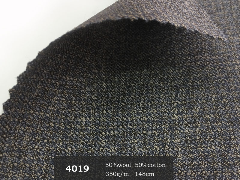 Italian Merino Polyester Cashmere Tweed Wool Fabric 260-420gsm For Suiting