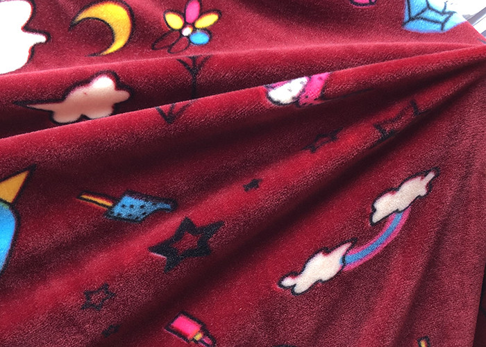 Eco Friendly Stretchy 144F Printed Super Soft Minky Plush Fabric