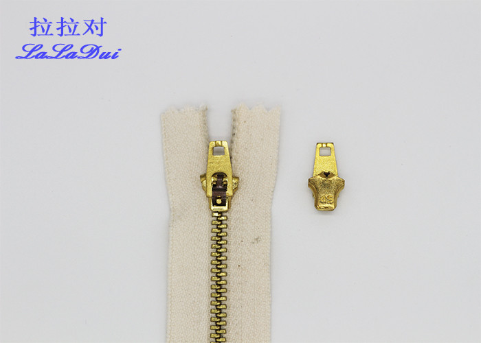 Antique Copper Clothes Cotton Zipper Ykk Teeth 4.5 Yg Slider 8cm - 18cm Or Customized
