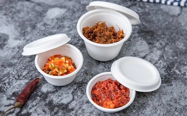 Customized 1oz 2oz 4oz Eco Friendly Sugarcane Waste Cups Disposable Paper Condiment Cup