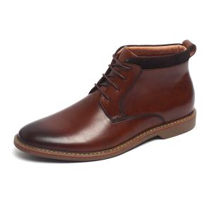 China Winter Red Anti Skid Mens Leather Lace Up Dress Boots wholesale