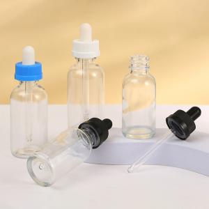 China Clear Essential Oil Empty Glass Dropper Bottles 5ml 10ml 15ml wholesale