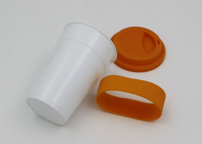 16OZ 450ml PP Plastic Coffee Cups With Handles , Disposable Travel Coffee Cups