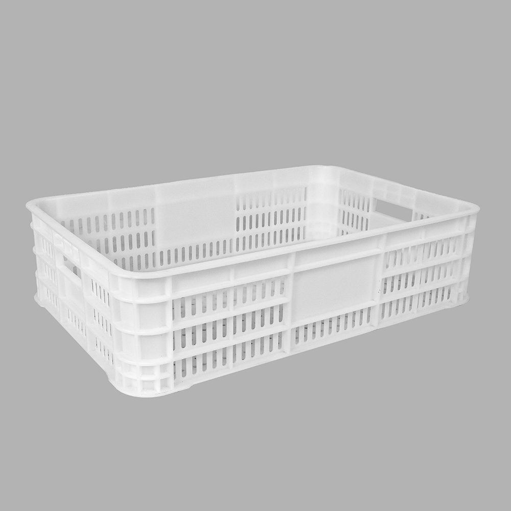 Food Grade Plastic Turnover Basket Customized Logo PP Vented Plastic Crate
