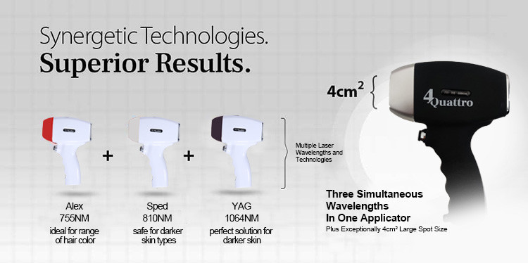 500W 808nm Portable Diode Laser Hair Removal Machine 3 Waves