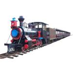 Amusement Park Train Rides Fiberglass Material Customized Track Length