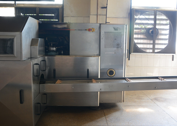 CE Certified Automatic Sugar Cone Production Line With Fast Heating Up Oven , 63 Baking Plates Ice Cream Cone Productio