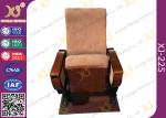 Auditorium Conference Hall Chairs With Durable Plywood Writing Table / Large