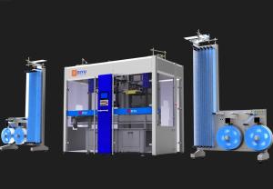 China High Speed ​​42000BPH Double Head Sleeve Labeler Opp Hot Melt Labeling Machine wholesale