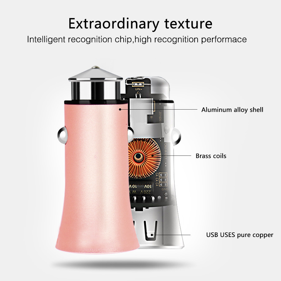3.1A New Aluminium Alloy Dual USB Car Charger for iPhone iPad iPod Camera Car Charger