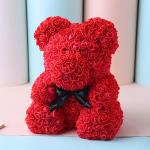 PE Roses Bear with More Colors Bear Roses for Christmas Gift most popular gift