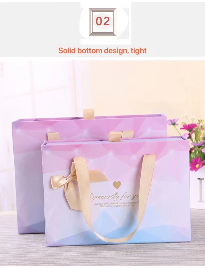Fantasy Purple 2mm Cardboard Embossed Gift Box With Pull Out Drawer