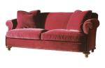 Red Color Hotel Room Sofa Apartment Fabric / Leather Simple Leisure Sofa