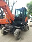 Slightly Used Doosan Excavator DX60W Mini Wheel Excavator