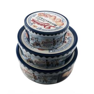 China Factory Price Custom Tinplate Packing Round Metal Box Container Cake/Cookie/Tea/Candies Gift Tin Packaging Box wholesale