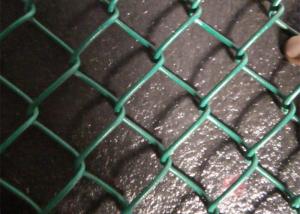 China Lightweight Pvc Coated Chain Link Fence Mesh Green / Black / Blue Color wholesale