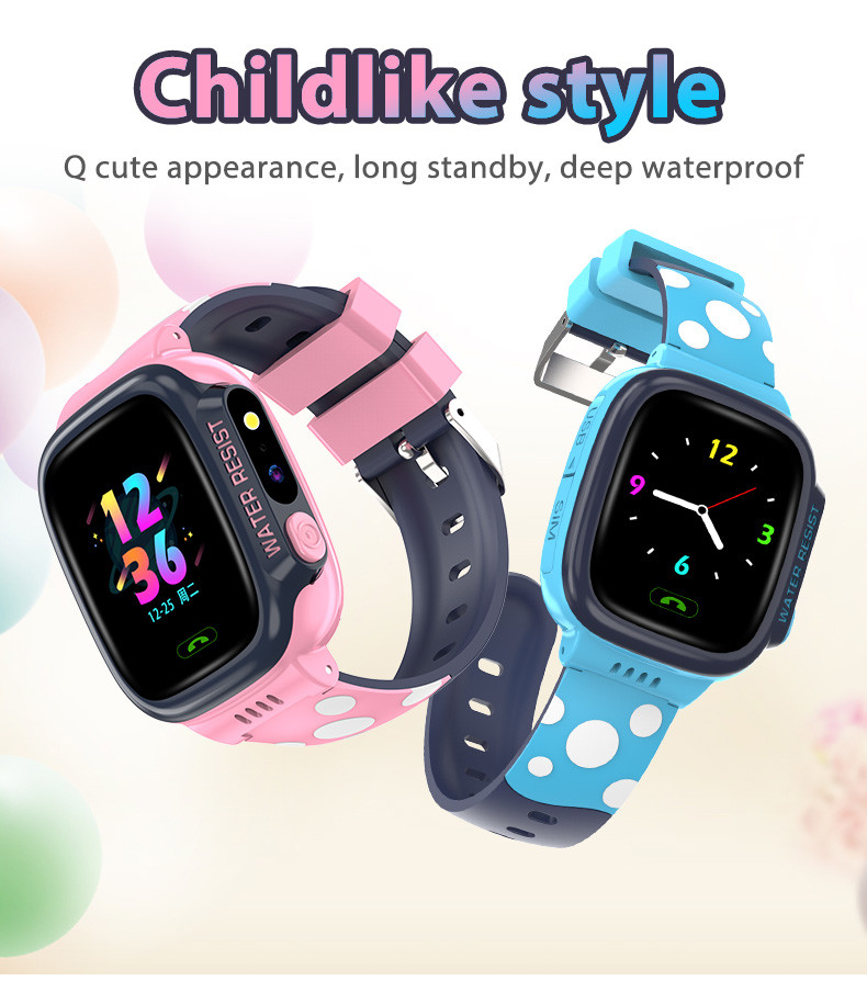 1.44"TFT Wifi SOS Children Sim Card Smart Watch 680mAh Fall Detection Bracelet Wristband