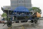 Computer Control LCD Charging 800L Mobile Concrete Batching Plant