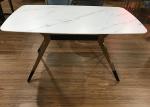 Non Slip 130*80*76cm Wrought Iron Marble Table