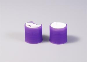 China Purple / Blue Clear Plastic Caps , Light Pressure Plastic Container Caps wholesale