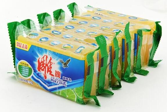 2.5KW Forming Filling Sealing Machine Soap Swf 450 Detergent Packaging Machine