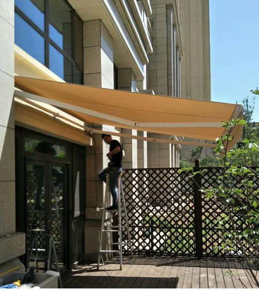 outdoor waterproof and retractable awnings and canopies