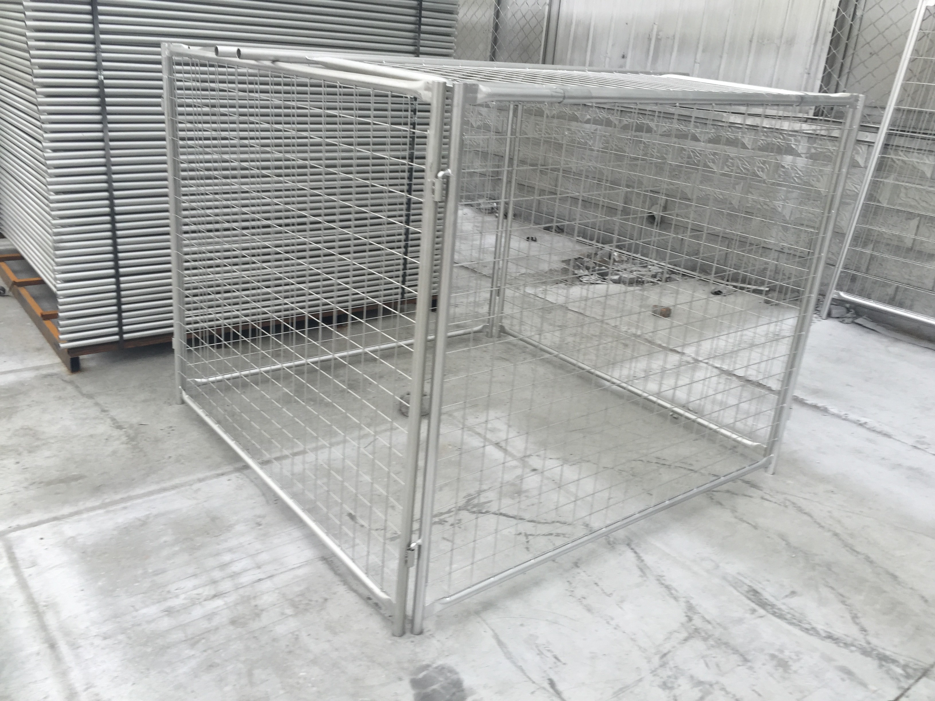 Pre Galvanized Wire Storage Cages With Lids , Height 1500mm / 1600mm
