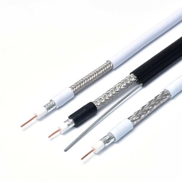 Four Layer Shielded Black Rg11 75 Ohm Coaxial Cable Remote I/O Control Communication