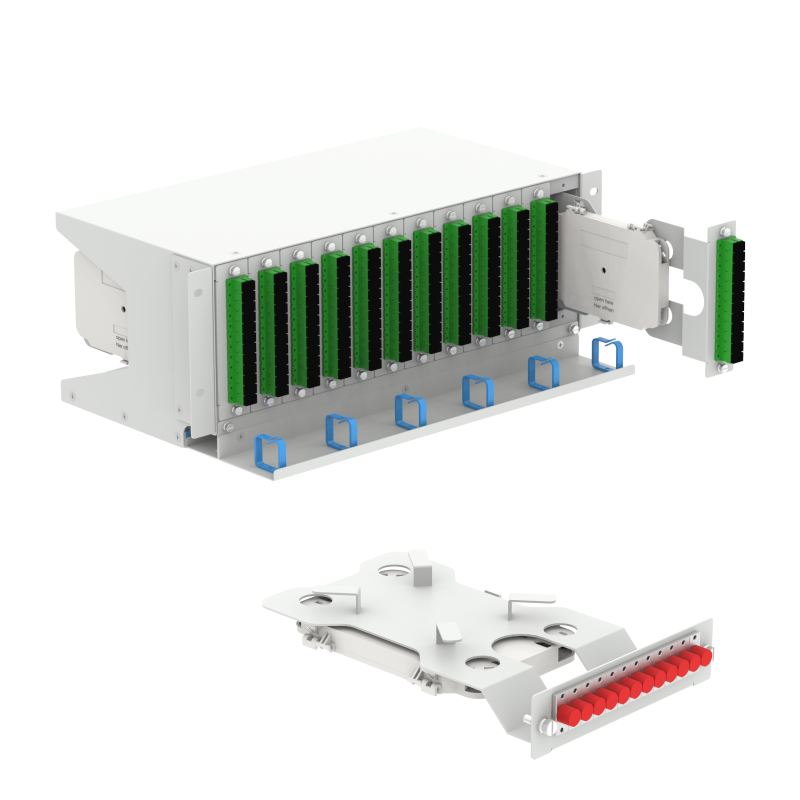 Standard/Earless Simplex LC APC Fiber Adapter Plate for Optical Fiber Connection