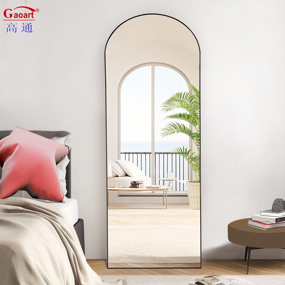 Metal Frame Full Length Dressing Stand Unbreakable Arch Mirror for Home Decor or Gym