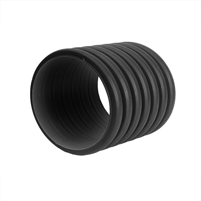 110mm 160mm HDPE Double Wall Corrugated Pipes Perforated Tubes In Rolls Black