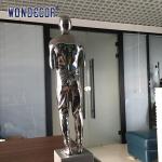 Standing Person Stainless Steel Garden Sculptures Weather Resistance