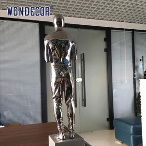 China Standing Person Stainless Steel Garden Sculptures Weather Resistance wholesale