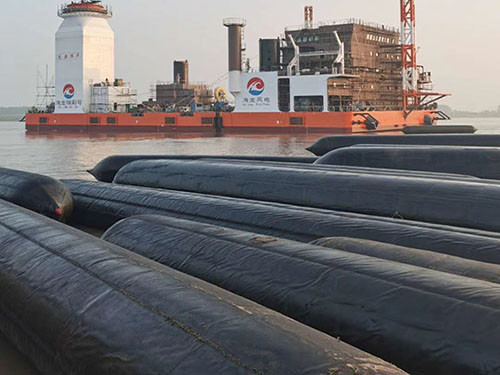Black 12 Layer High Bearing Capacity Rubber Marine Salvage Lift Bags 1.5m Dia