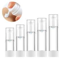 200 ml White Airless Pump Bottles Round Shape With Crown Cap Sealing
