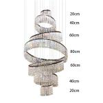 Modern Staircase Chandeliers For Living Room Lobby Club Luxury Ring Lights(WH-NC
