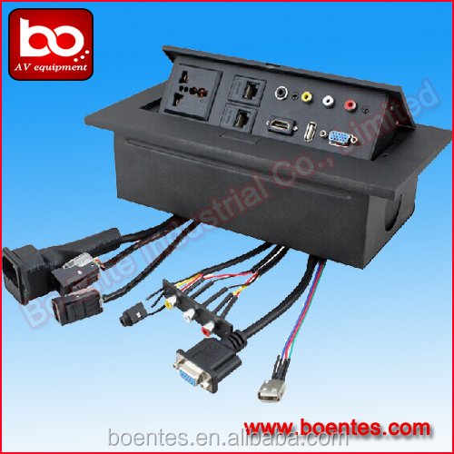 Office Outlet for Desktop/Tabletop Pop Up Box/Socket within Wires Connector Design