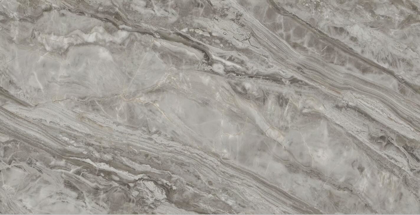 Full Body Marble Ceramic Living Room Porcelain Floor Tile Grey Color 90*180cm