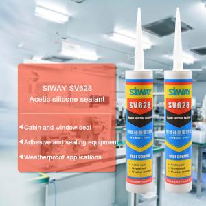 China 590ml Acetic Cure Silicone Sealant , Acetoxy Silicone Sealant Cartridge Packaged wholesale