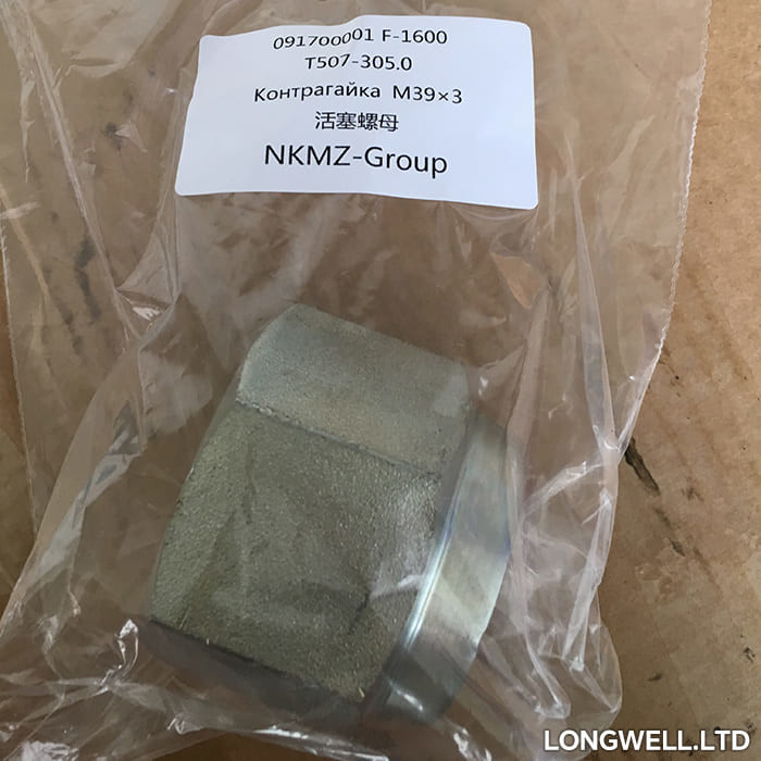 Piston Nut Drilling Mud Pump Parts T57-3005.0 RS11306A.05.15.00 Conveying Mud Flushing Fluids 35CrMo