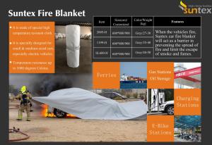 China Suntex Reusable EV car Fire Blankets Electric Vehicle Fire Blankets wholesale