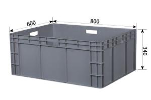 China Standard WarehouseEuro Stacking Containers Moving Storage Grey Light Weight wholesale