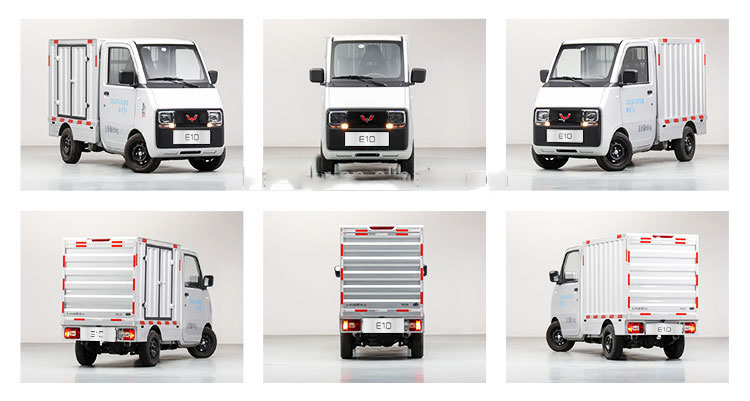 Green and Pink Wuling E10 EV Express Special Electric Car for Delivery of Energy Cars