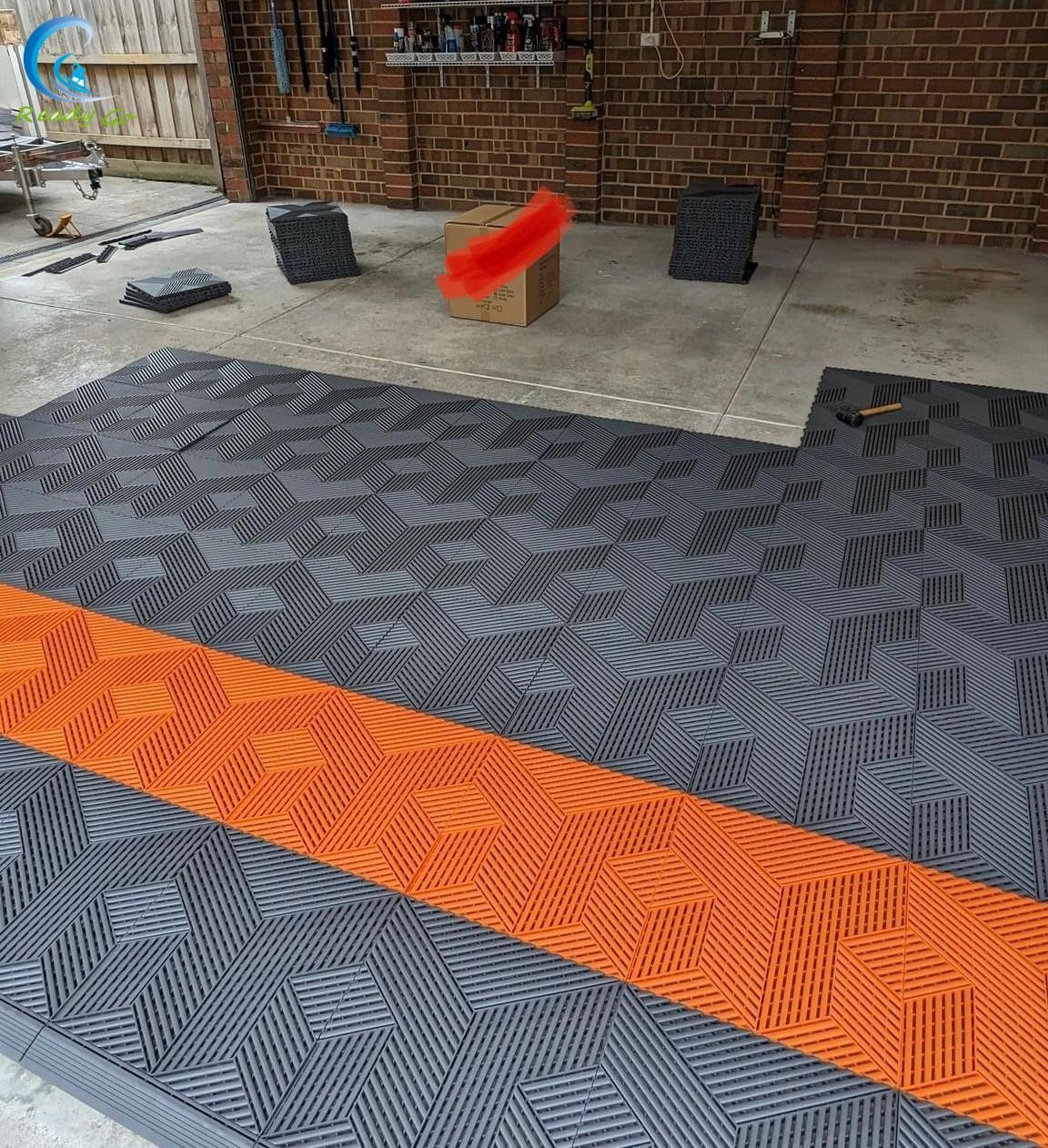 Waterproof Outdoor Interlocking Garage Flooring Coverage Area Of 6.25 Tiles 1 Square Meter