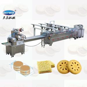 China Two Lanes 3+2 Chocolate Sandwich Cream Biscuit Making Machine wholesale