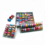 Vacuum forming 2x6 arrangement 12pcs macaron packaging tray clear PVC/PET