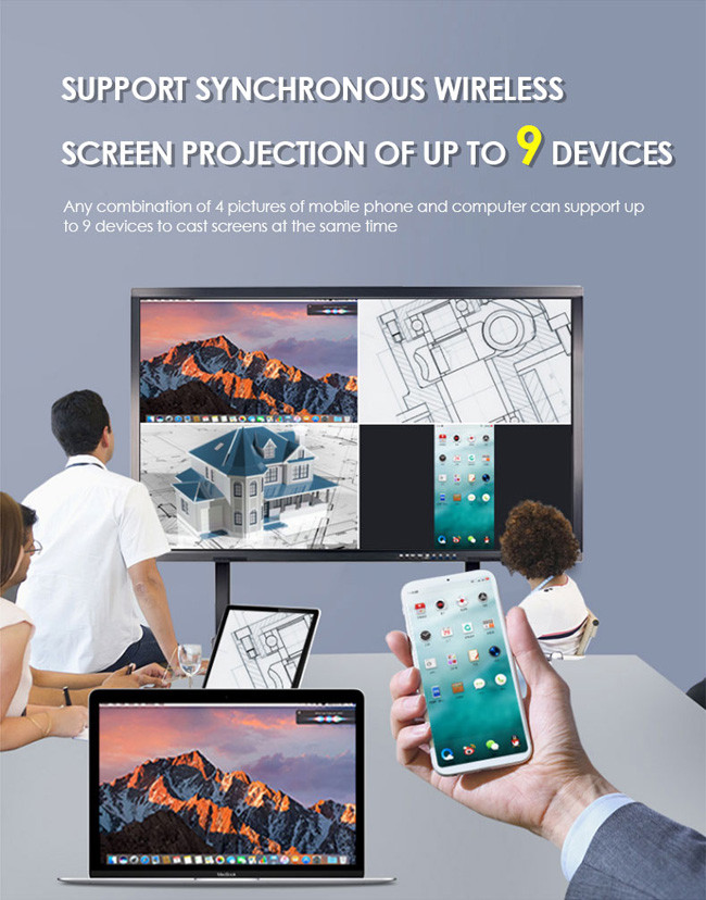 110 Inch Smart Board Interactive Whiteboard 4096×4096 Resolution