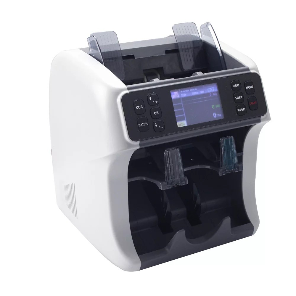 USD EUR GBP COP ARS Multi-currency Sorter with 2 pocket 2 CIS TFT screen support printer FMD-900