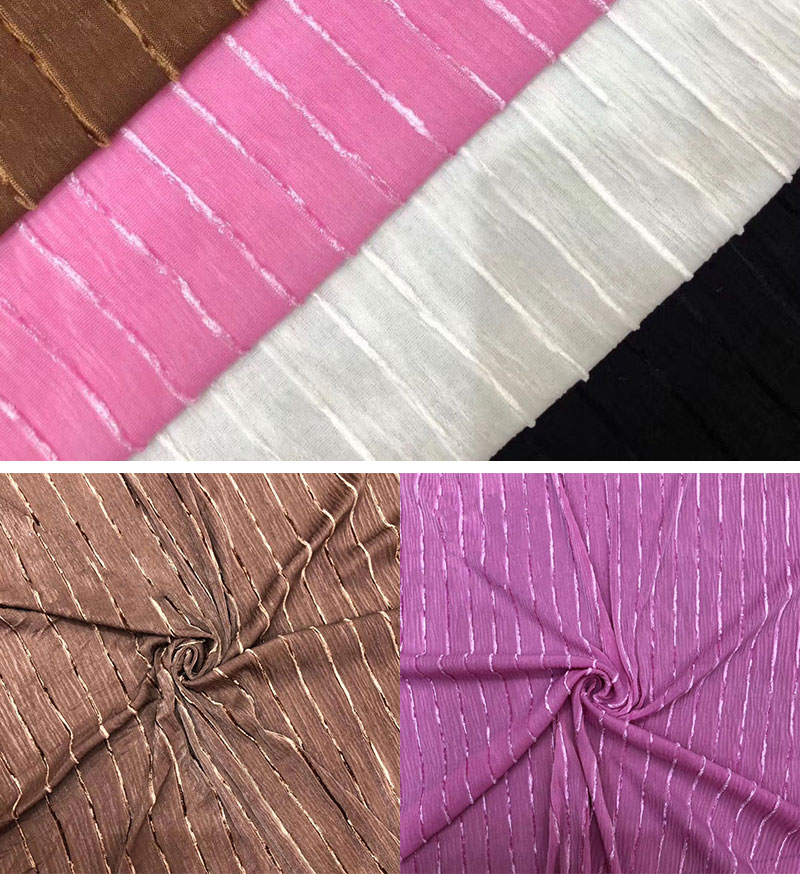 240gsm Sparkling Plush Spandex Velvet Velour Fabric Stripe Jacquard Bronzing