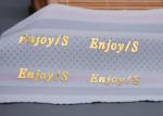 Foil Printed Shiny Logo Heat Transfer Labels Custom For Clothing